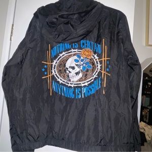 EMPYRE Kamryn Skull Black Windbreaker Jacket XL